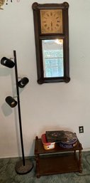 Clock Mirror, Light Unit, Sewing Notions, Small Shelving Unit