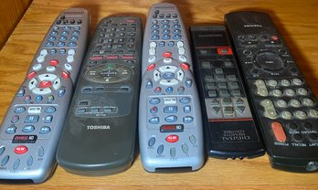 RM3 Set Of Remotes To Include Comcast, Toshiba, And Magnavox