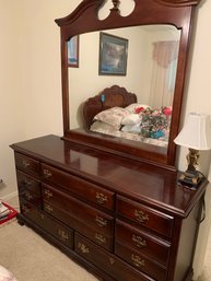 RM7 Wooden Dresser With Attached Mirror