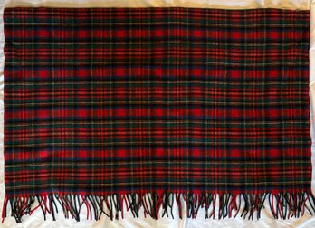 R1 Vintage Pendleton Red And Green Plaid Blanket 4 L X 2FT H Folded In Half