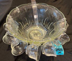 R2 Glass Punch Bowl, Glass Punch Cups, Plastic Ladle And Hooks