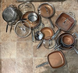 Incomplete Set Of Gotham Steel Pans And Copper Chef