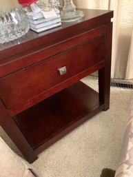 RM3 Wooden Side Table With Drawer And Lower Shelf