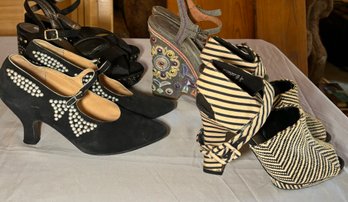 R1 Womens Beaded Dress Shoes Lot, Appears To Be Size 7/8