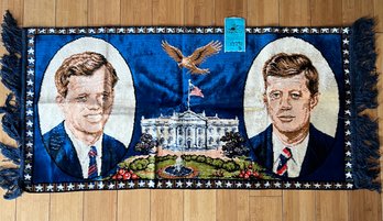 Tapestry Wall Hanging/rug  President John F Kennedy - Velvet Feel. 40in X 19in