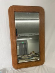 Wooden Round Edge Mirror