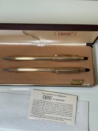 R6 Cross 10KT Gold Filled Ball Pen Set, Includes Carrying Case