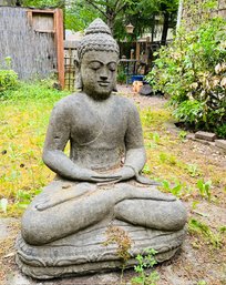 R00 Buddha Statue Garden/Yard Art Stone Heavy 3ft Tall