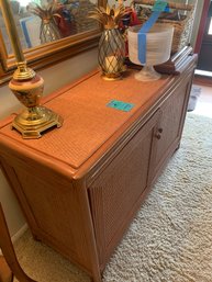 RM3 Wood And Rattan Buffet Cabinet