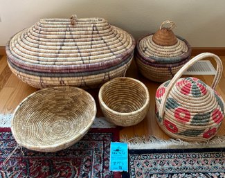 Cultural Assortment Of Coil Baskets
