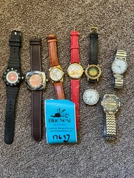 Collection Of Watches Includes Ade Kaye Skeleton, Timex Unbranded And Embassy