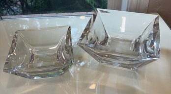 R6 Two Possibly Crystal Dishes