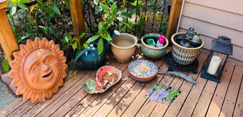 R00 Plant Pots, Solar Power Yard Lights, Candle Holder, Wind Chime, Hanging Sun Art And More