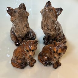 R6 Decorative Wolf Figure Lot Labeled The Garden Room Gifts