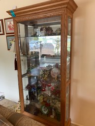 RM3 Tall Wooden Cabinet With Sliding Glass Door