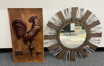 Rooster Wall Art And A Mirror Wall Art