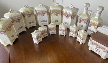 Vintage Czechoslovakia Spice And Kitchen Staples Canisters