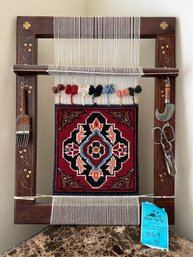 Turkish Loom With Sample Rug And Tools