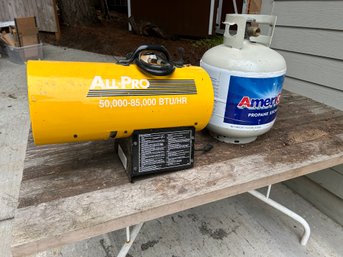 R00 All-pro Propane Heater, Propane Tank