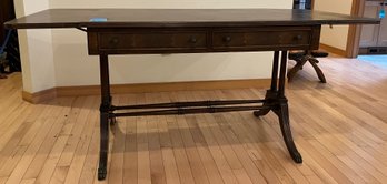 R1 Drop Leaf Table With Drawers And Clawed Feet