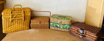 R0 Wicker Picnic Baskets Assorted Styles And Sizes