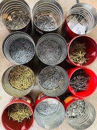 R0 Assortment Of Nails And Screws Various Sizes And Styles