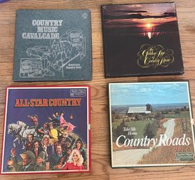 Collection Of Four Country Music Records