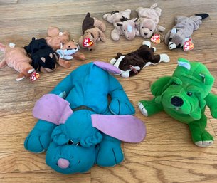 Beanie Babies And Two Stuffed Animals