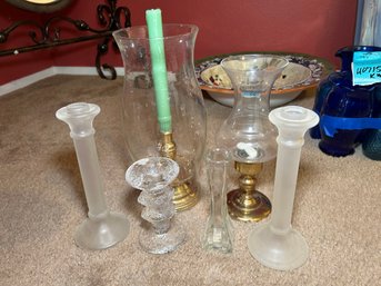 R6 Lot Of Various Candle Holders In Different Shapes And Sizes