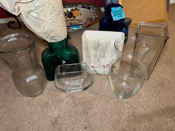 R6 Lot Of Large Vases In Various Shapes And Sizes, Fake Decorative Flower