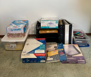 R7 Variety Of Office Supplies, Printer Paper, Pens And Pencils, Binders, Envelopes, And Other Office Items