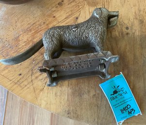 Antique Metal Dog Nutcracker