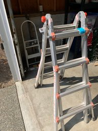 RM0 Little Giant Ladder With Leg Leveler, Utility Stepstool, Small Wooden Ladder, Dolly