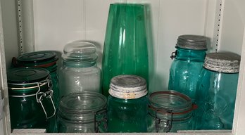 RM1 Lot Of Decorative Vase And Jars To Include Mason Jars