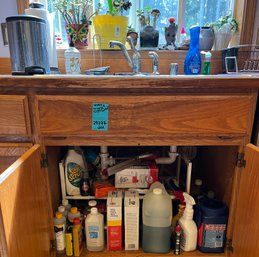R5 Cleaning Supplies, Paper Towel Holder, Mini Trash Can, Dish Drainer. NOT Including Plants