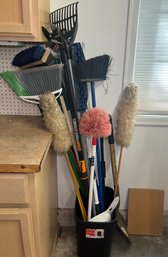 R0 Cleaning And Yard Work Tools To Include Tree Pruner, Shovel, Dusters, Broom, Scrubbing Brush And More