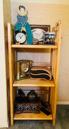 R5 Bookshelf With Contents Included Clocks, Jewelry Boxes, Candle Holder