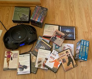 R1 Memorex CD Player And Clock, DVDs And Audiobooks