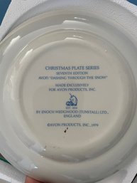Collection Of 10 Avon Christmas Plates From Years 1974- 1983