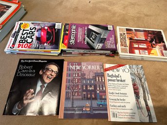 R8 Lot Of Magazines To Include, Cars, American Bungalow, New Yorker/New York Times, And Miscellaneous