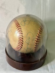 R7 Unidentified Signed Baseball In Display Jar, Located Up Stairs