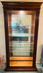 R1 Display Case Wood Glass Shelves With Lighting