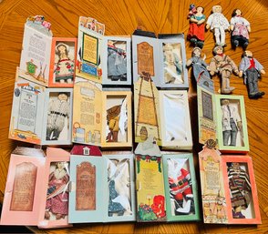 R3 Hallmark Bicentennial Commemorative Dolls Collection Babe Ruth, Santa Clause, George Washington