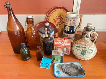R Hohr Stein, Vintage Tins, Decorative Trays And Bottles