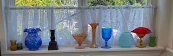 Collection Of Glasses Including Some Carnival Glass Set 2