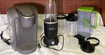 R8 Keurig, NutriBullet Balance With Attachments And Pitcher