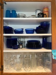 R3 Glasses, Blue Glass Plates, Bowls, Banana Split Boats, Mugs