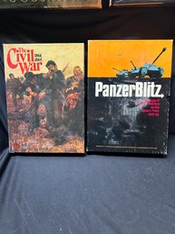 R2 Vintage The Civil War Board Game, Vintage Panzer Blitz Board Game