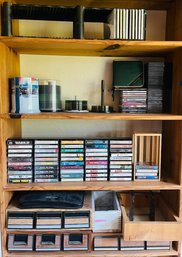 R1 Lot Of Cassette Tapes, Music CDs, CD-R, DVD-R, Cassette And CD Storage, PC Games