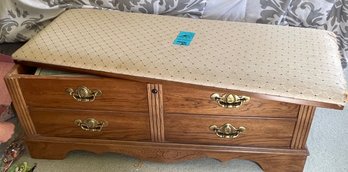Lane Alta Vista Virginia Chest Possibly Broken Lid Filled With Linens And Sweaters